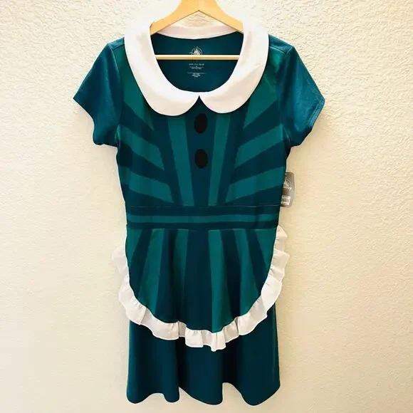 Disney Parks Haunted Mansion Maid Ghost Hostess Costume Dress Sz L Cosplay - Picture 2 of 7